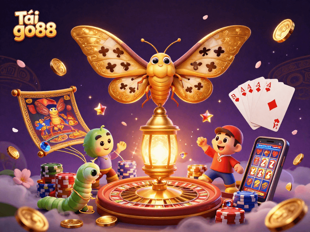 Spin to win with Tải go88 as the golden moth and riches illuminate the casino world.