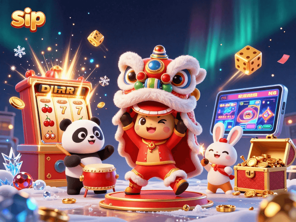 Sip offers a vibrant casino experience with 3D characters celebrating among rich game elements.