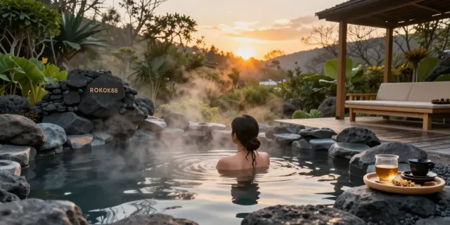 Experience the rejuvenating black mineral springs at rokok88 surrounded by nature.