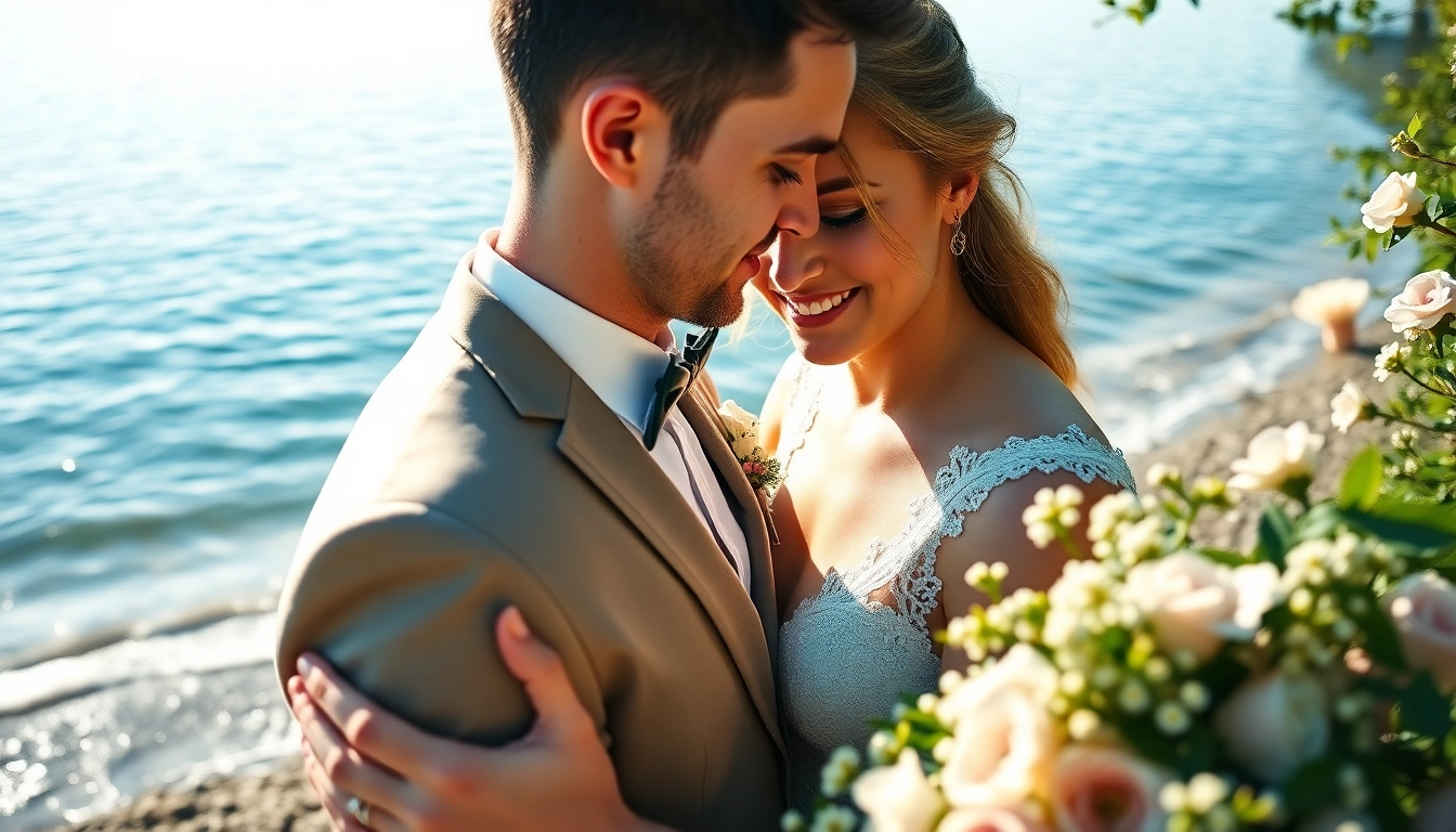 Hochzeitsfotograf Tegernsee fängt die Intimität eines Paares am Ufer eines ruhigen Sees ein.