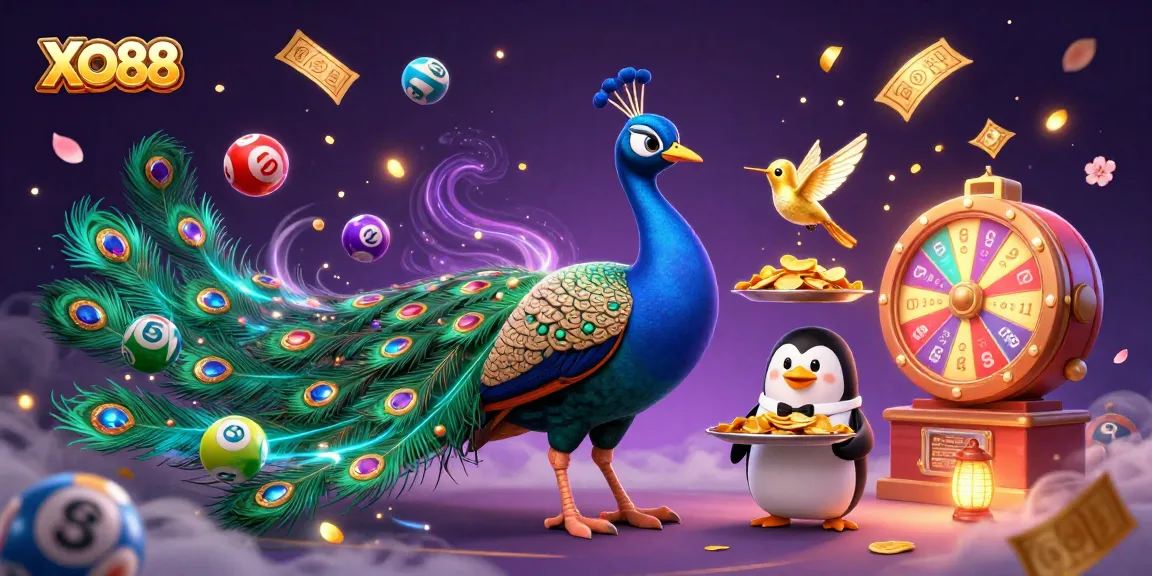 Catch exciting moments at XO88 as colorful lottery balls and enchanting creatures enhance your gaming experience.
