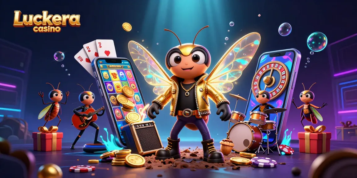 Spielen Sie im Luckera Casino mit fesselnden 3D-Illustrationen, die aufregende Spiele zeigen.