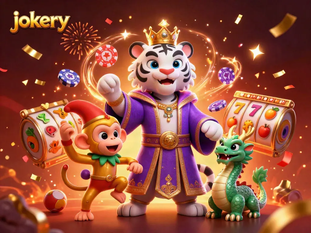 Experience exciting gameplay at jokery with stunning visuals of characters and casino elements.