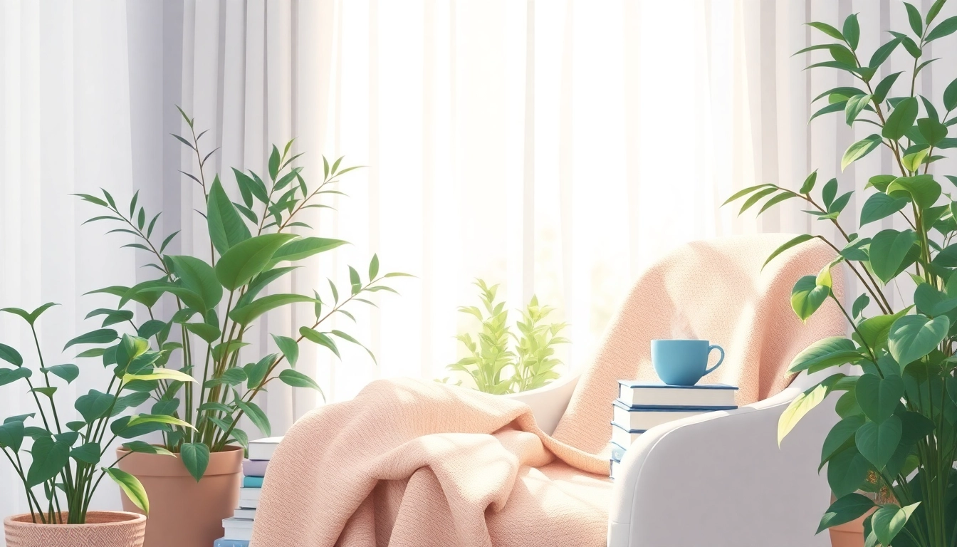 Encouraging mental health awareness in a cozy corner with inviting décor and natural light.