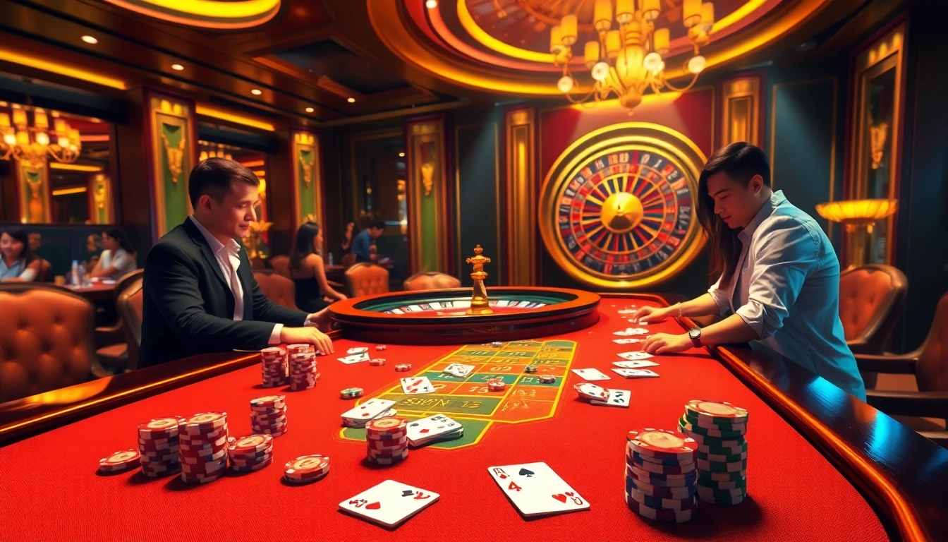 Engage with the high-energy atmosphere of U8888 casino gaming featuring vibrant tables and thrilling players.