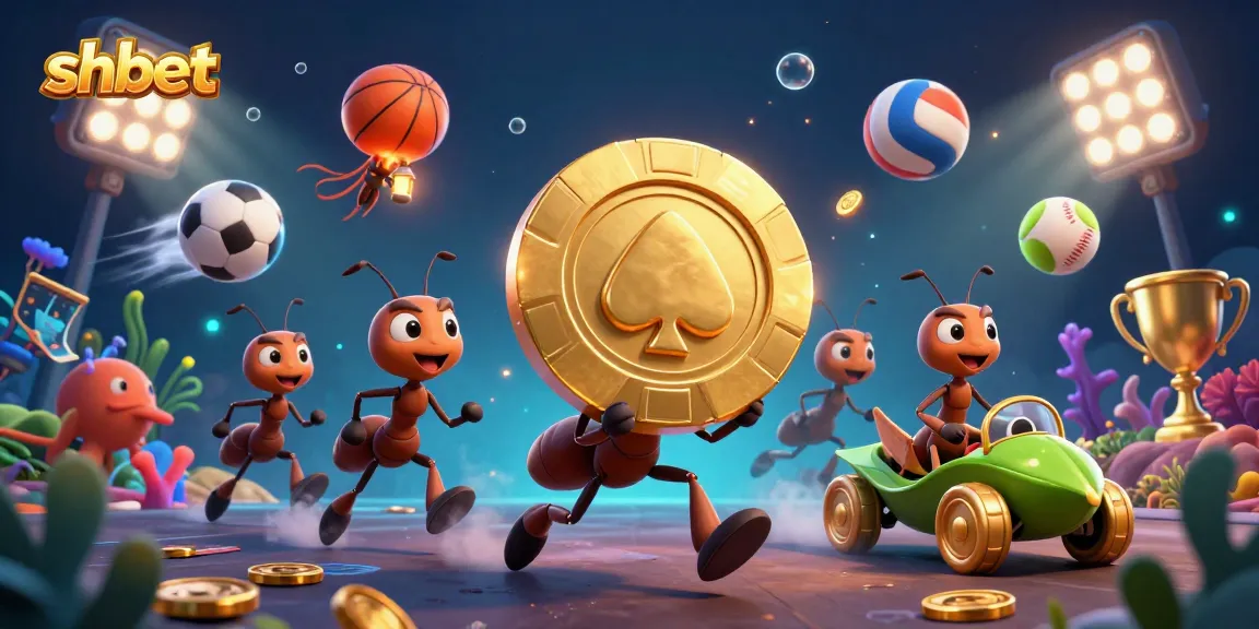 Experience shbet's thrilling underwater heist adventure with animated ants and sports elements.