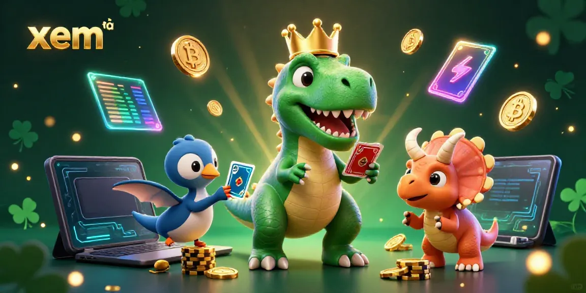 Experience exciting action at a casino as the T-Rex shuffles cards and the baby triceratops stacks chips, xem thêm today!