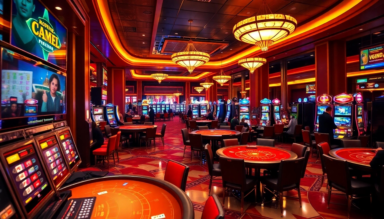 Spieler genießen Casino-Spiele bei casinospielen.de in einem eleganten Ambiente.